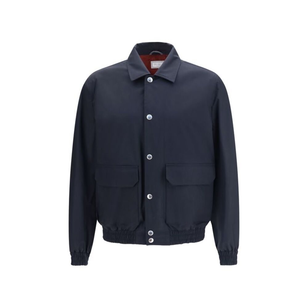 Brunello Cucinelli Men Silk And Wool Jacket